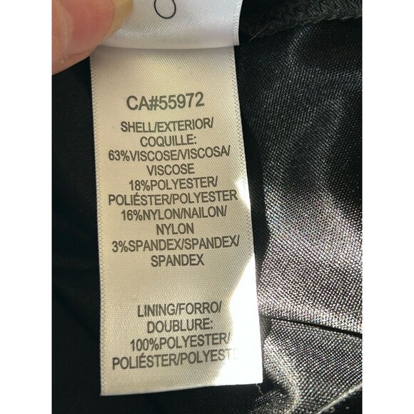 Laundry By Shelli Segal Black And White Knit Cap Sleeve Dress Sz M - Picture 3 of 5